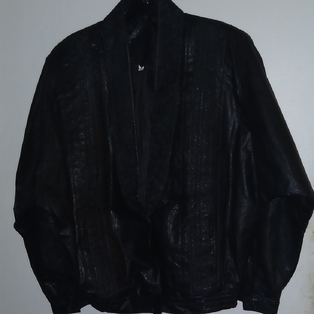 Classic Black Bomber Jacket By "The Leather Warehouse"